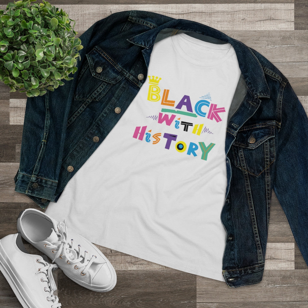 Black With History Women's Premium Tee White